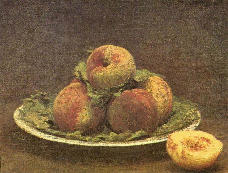 Still Life with Peaches,, Henri Fantin-Latour